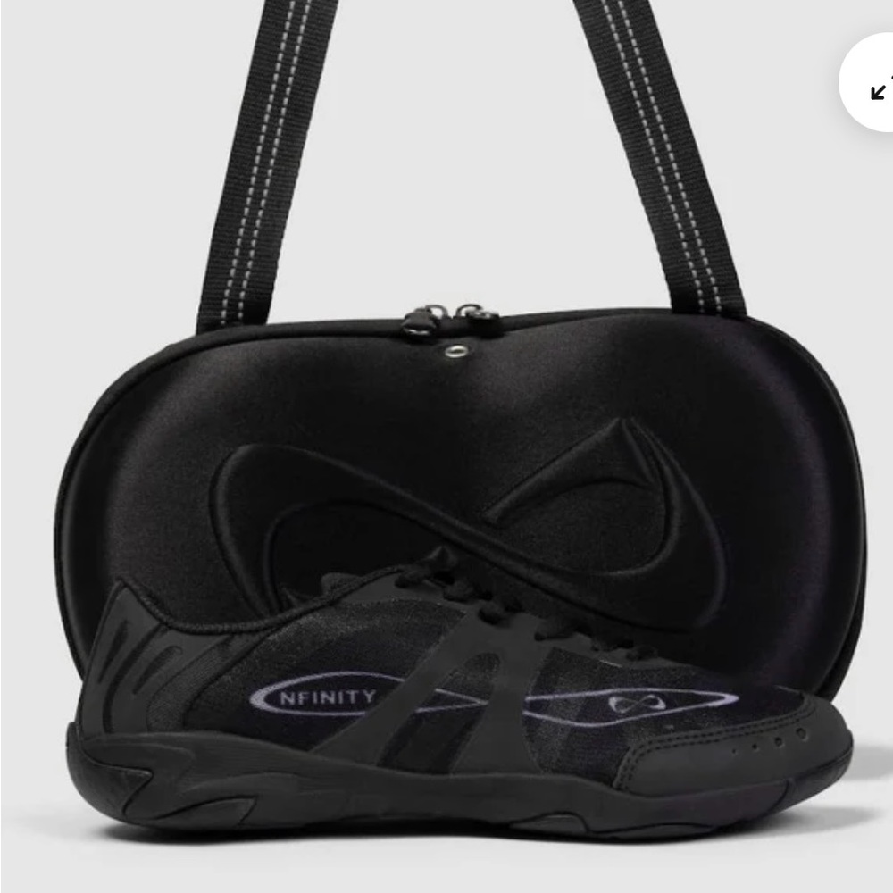 NFINITY Black Cheer Shoes with Carrying Case